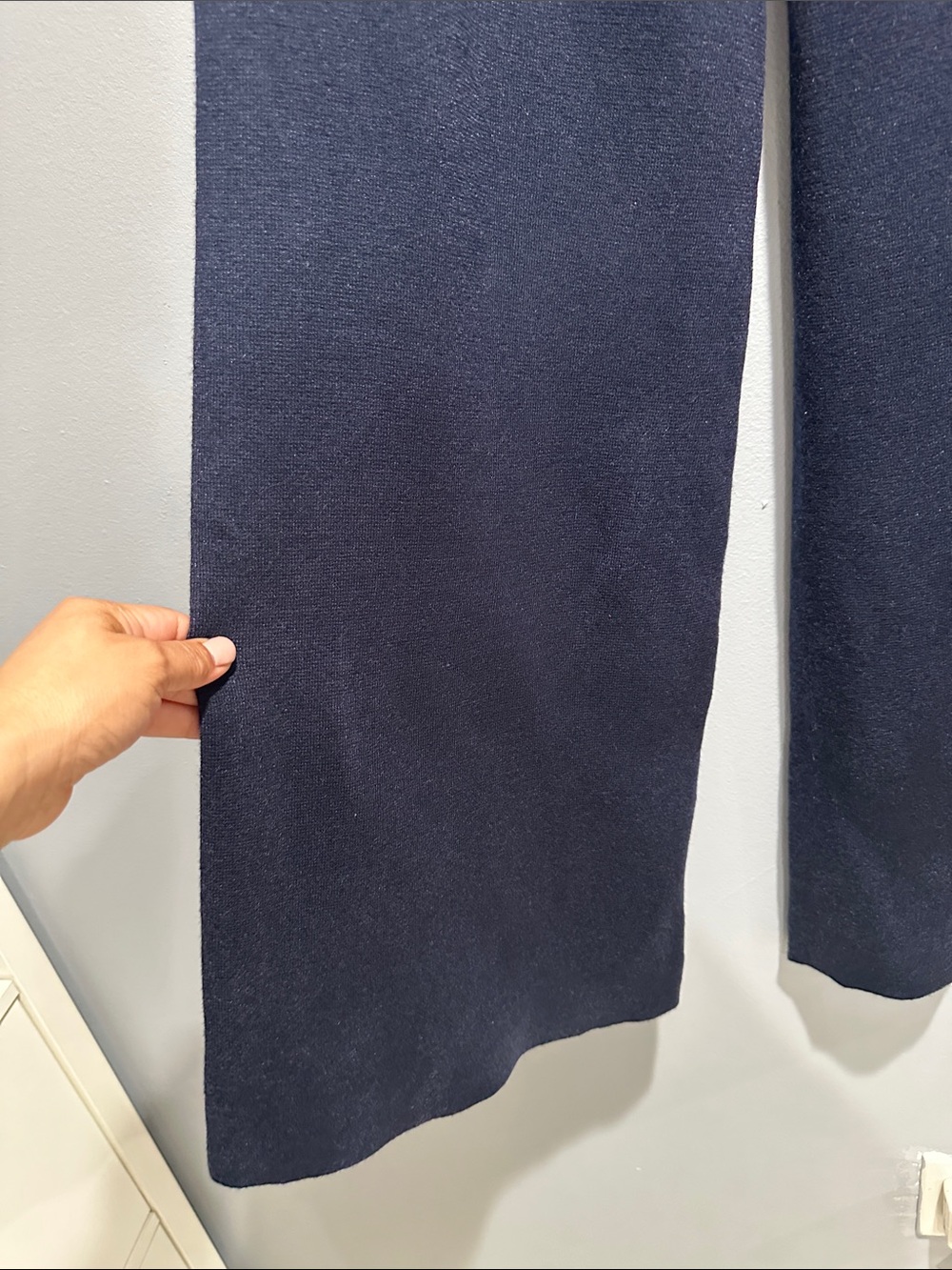 Sincerely Jules Navy Wide-Leg Pants with Cream & Navy Striped Top - Picture 7 of 8